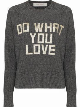 Journey Ws Knit Crew Neck Cotton-wool With Print In Grey