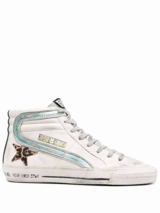 Star-patch Lace-up Sneakers In White