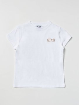 Kids' Printed Cotton Jersey T-shirt In Bianco