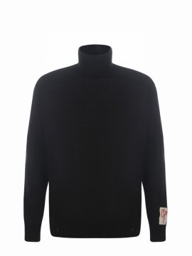 Derek Tourtleneck Basic Sweater In Black