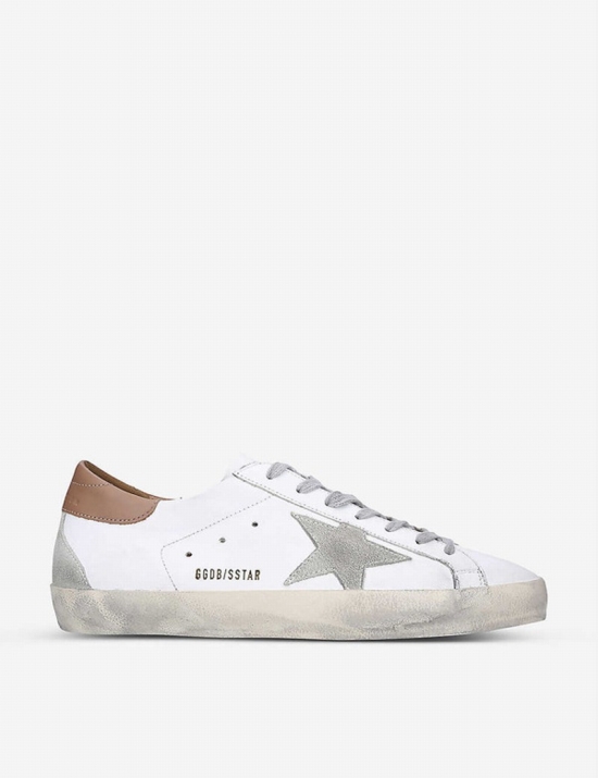 Super-star Logo-embossed Leather Low-top Trainers In White/oth