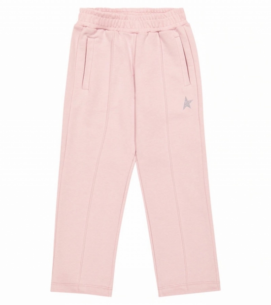 Kids' Printed Cotton-blend Sweatpants In Pink