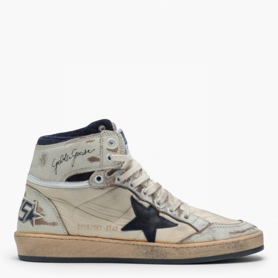 Sky-star High-top Sneakers In White Leather