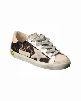 Kids' Superstar Leather & Suede-trim Sneaker In White