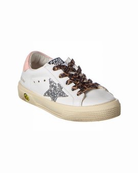 Kids' May Leather Sneaker In White