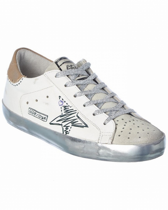 Superstar Leather & Suede Sneaker In Silver