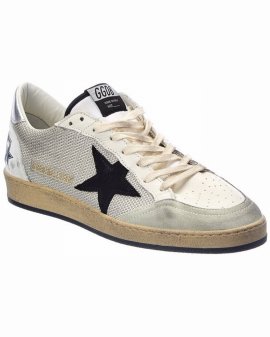 Ballstar Mesh & Leather Sneaker In Bianco