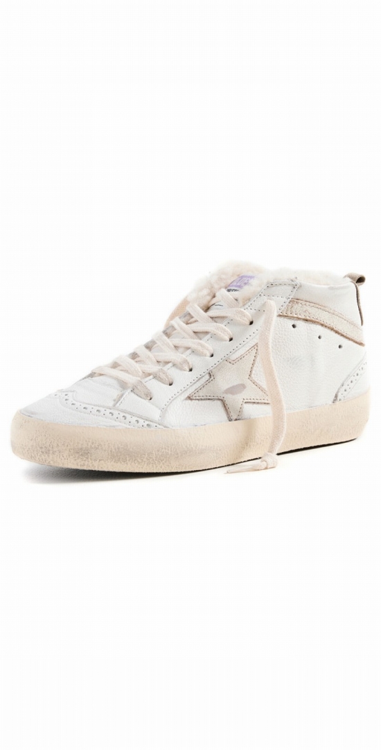 Mid Star Nappa Upper Shiny Leather Star Sneakers