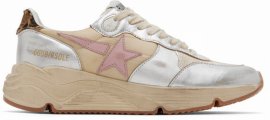 Beige Running Sole Low-top Sneakers In 81788 Beige/silver/p