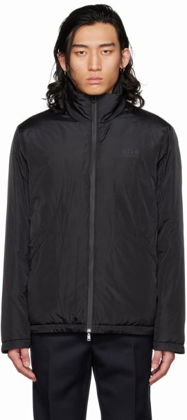 Padded Logo-print Jacket In Nero