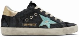 Black Super-star Low-top Sneakers In 90329 Black/mint