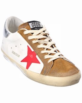 Superstar Leather & Suede Sneaker In Beige