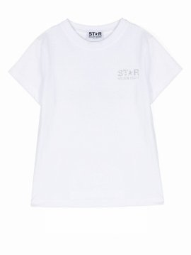 Kids' Star-print Short-sleeve T-shirt In White