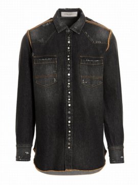 Deluxe Brand Stud Detailed Shirt In Black