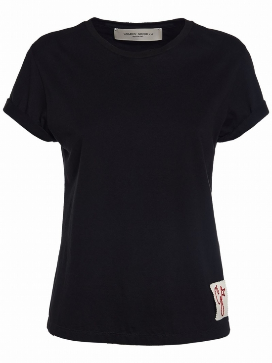 Star Cotton Jersey T-shirt In Black