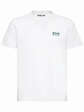 Logo Cotton Jersey T-shirt In White,green