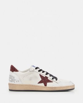 Ball-star Nappa Sneakers In White Bordeaux