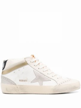 Mid-star Distressed Sneakers In Weiss