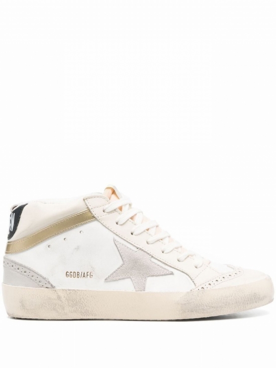 Mid-star Distressed Sneakers In Weiss