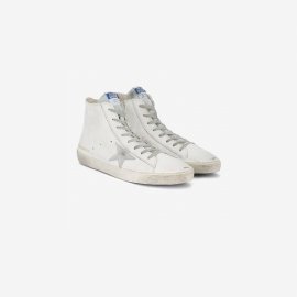 White Francy High Top Leather Sneakers