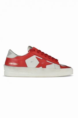 Luxury Women's Sneakers Stardan Sneakers In Red And White Leather