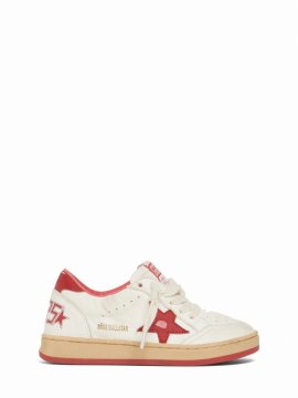 Kids' Ballstar Leather Lace-up Sneakers In 10350