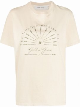 Logo-print Short-sleeved T-shirt In Neutrals
