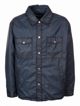 Deluxe Brand Long Sleeved Shirt Jacket In Blue