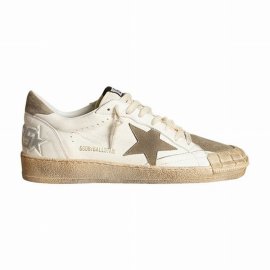 Ball Star Sneakers In White Taupe