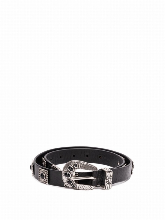 Deluxe Brand Logo Detailed Buckled Belt In Black