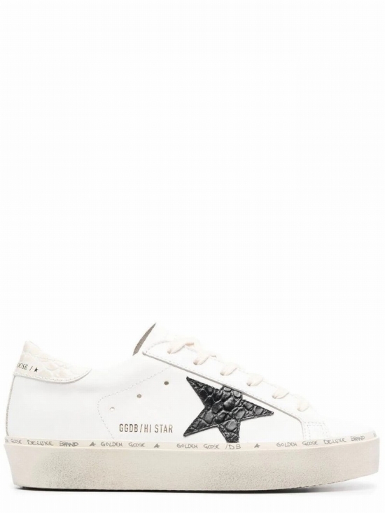 White Hi Star Sneakers With Black Star