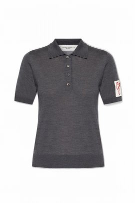 Deluxe Brand Collared Polo Shirt In Grey