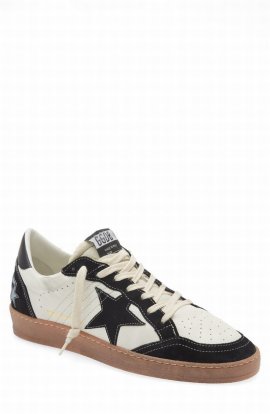 Ballstar Low Top Sneaker In White/ Black/ Gum