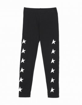 Kids' Deluxe Brand Toddler Girl Leggings Black Size 4 Cotton, Elastane