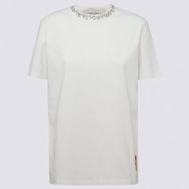 White Cotton T-shirt In Vintage White