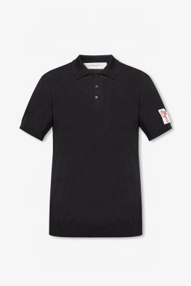 Deluxe Brand Logo Patch Polo Shirt In Black