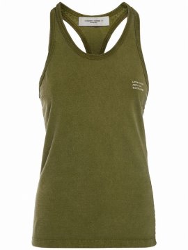 Journey Cotton Tank Top In Green