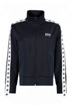 Deluxe Brand Star Tape Zipped Jacket In 50767 Dark Blue/ White