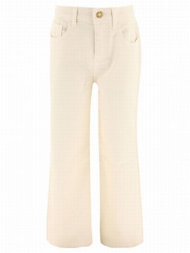 Kids Ariel Wide Leg Jeans In Natural