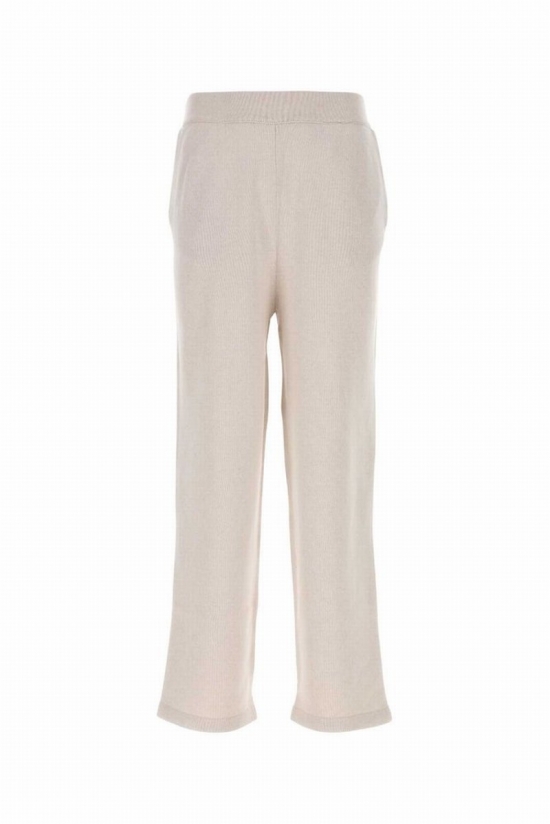 Deluxe Brand Wide Leg Knitted Trousers In White