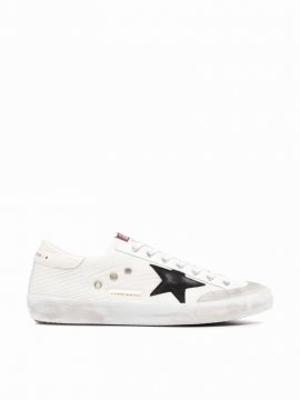 Super-star Penstar Net Upper Leather Toe And List Nabuk Star Nappa Heel Multifoxing In Wht/blk/beige