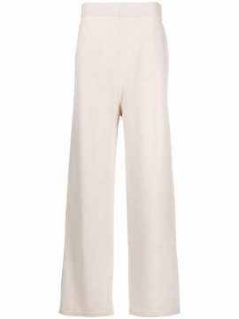 Wide-leg Trousers In White
