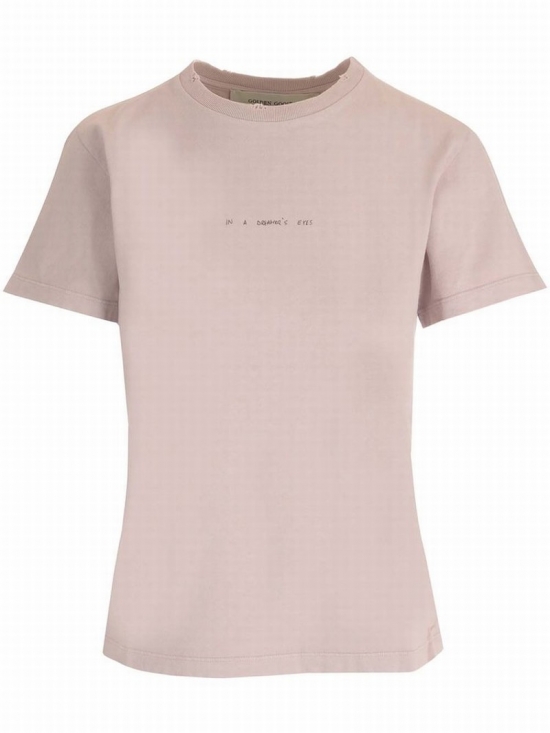 Deluxe Brand Logo Printed Crewneck T In Pink