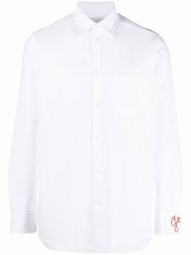 Button-up Oxford Shirt In Weiss