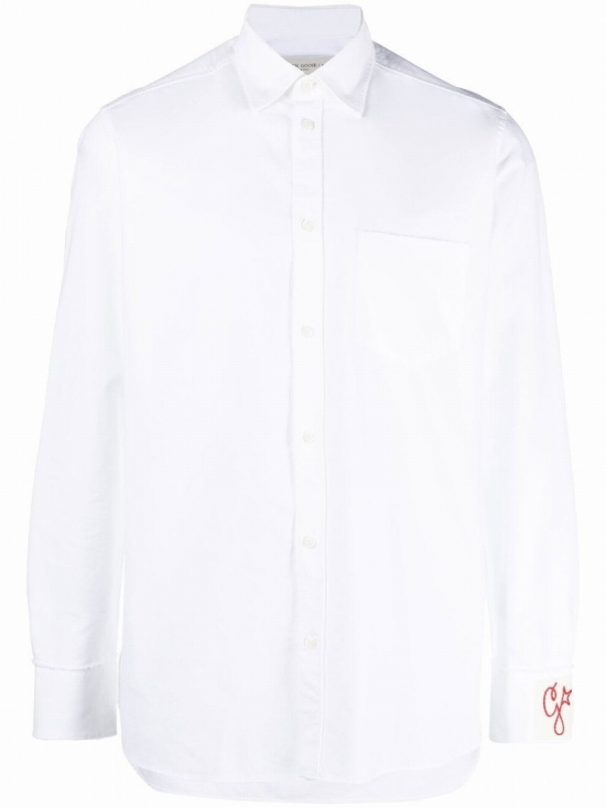 Button-up Oxford Shirt In Weiss