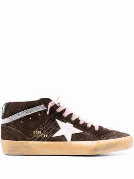 Mid-star High-top Sneakers In Brown