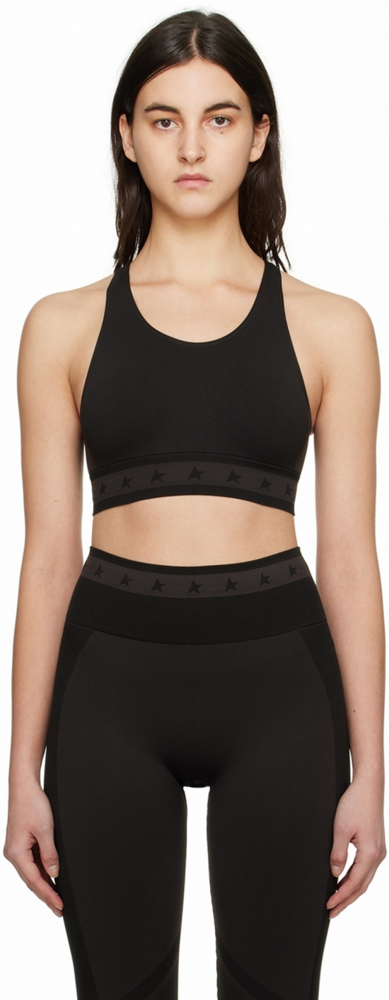 Black Athletic Sport Top In 90289 Black/dark Gre