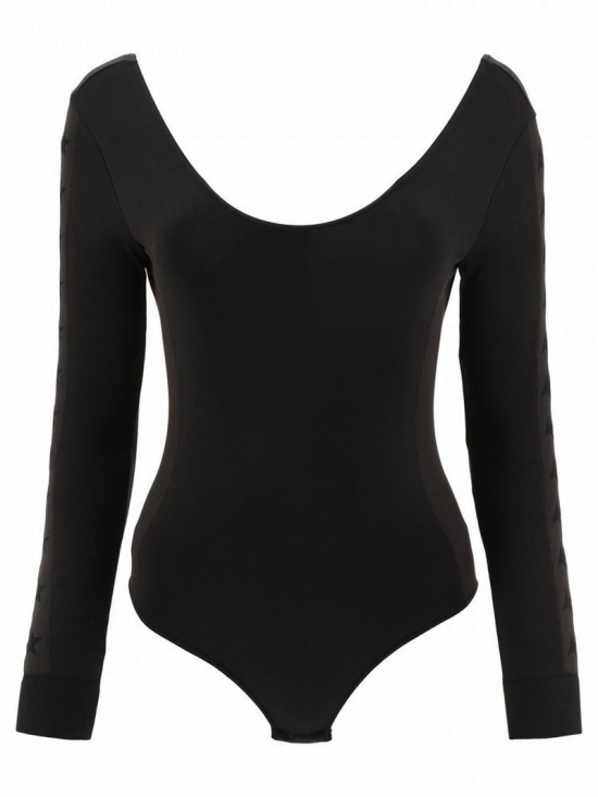 Black Jacquard Bodysuit