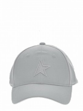 Kids Star Embroidered Baseball Cap In White