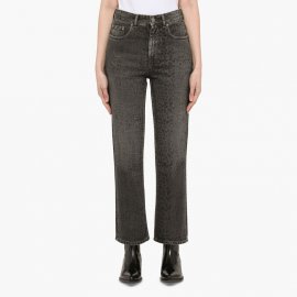 Deluxe Brand Grey Cropped Jeans In Gray